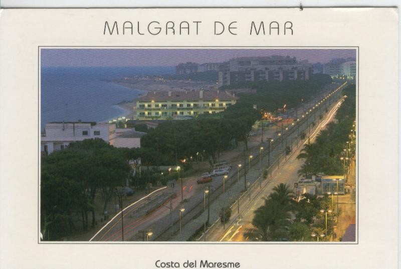Postal 7426 : Vistas nocturna de Malgrat de Mar  