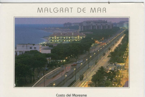 Postal 7426 : Vistas nocturna de Malgrat de Mar  
