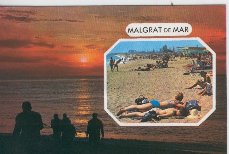 Postal 7439 : Playa de Malgrat de Mar  