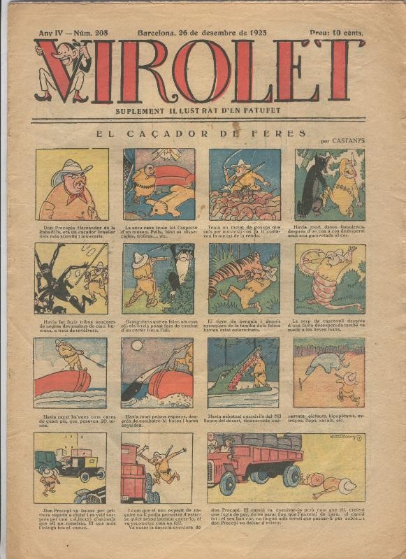 Virolet suplement illustrat d,en Patufet numero 208 del  26.12.1925