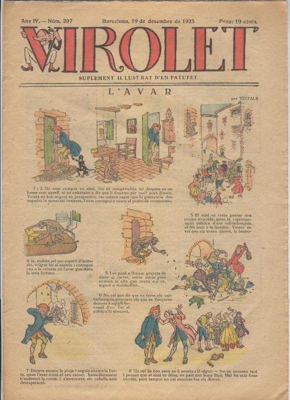 Virolet suplement illustrat d,en Patufet numero 207 del  19.12.1925