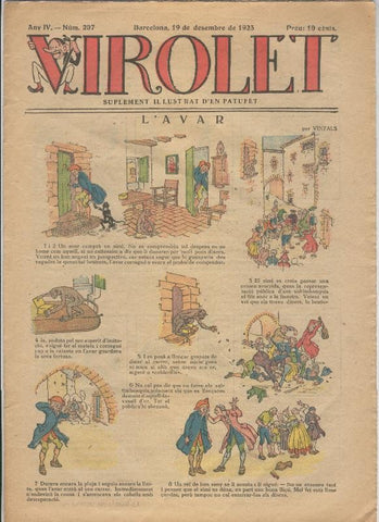 Virolet suplement illustrat d,en Patufet numero 207 del  19.12.1925