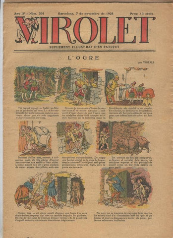 Virolet suplement illustrat d,en Patufet numero 201 del  7.11.1925