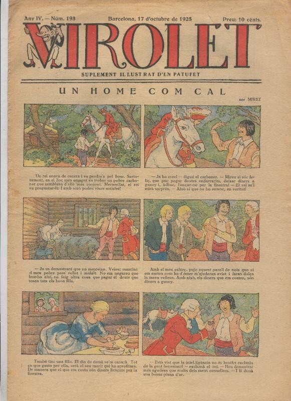 Virolet suplement illustrat d,en Patufet numero 198 del  17.10.1925