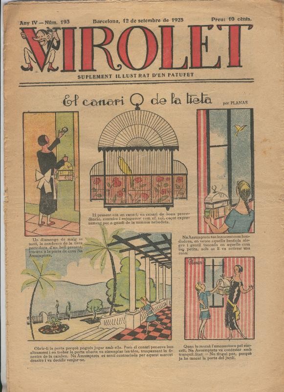 Virolet suplement illustrat d,en Patufet numero 193 del  12.09.1925