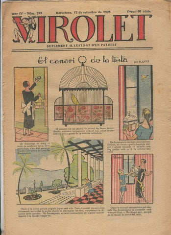 Virolet suplement illustrat d,en Patufet numero 193 del  12.09.1925