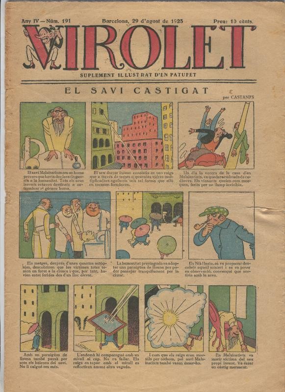 Virolet suplement illustrat d,en Patufet numero 191 del 29.08.1925