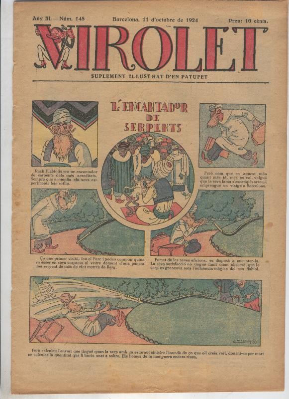 Virolet suplement illustrat d,en Patufet numero 145 del 11.10.1924