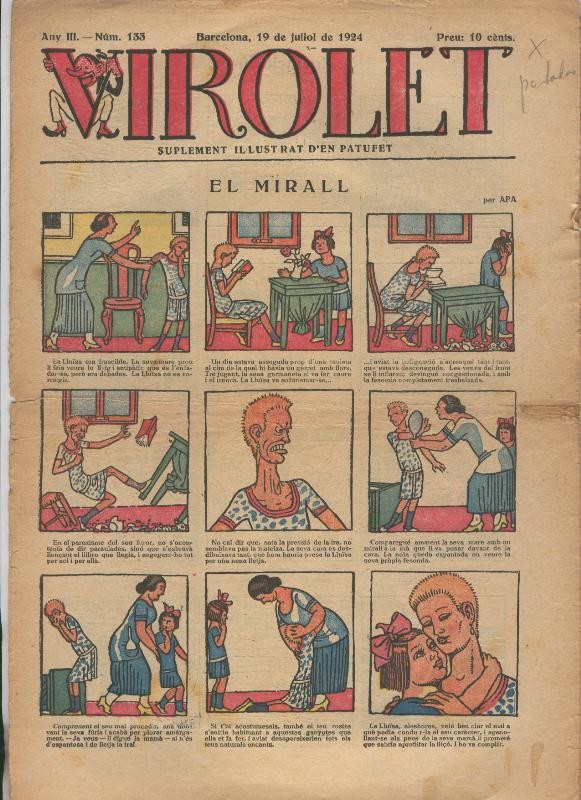Virolet suplement illustrat d,en Patufet numero 133 del 19.07.1924