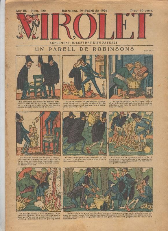 Virolet suplement illustrat d,en Patufet numero 120 del 19.04.1924