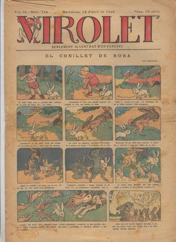 Virolet suplement illustrat d,en Patufet numero 119 del 12.04.1924