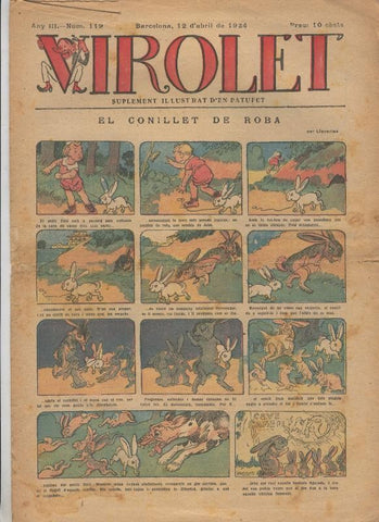 Virolet suplement illustrat d,en Patufet numero 119 del 12.04.1924