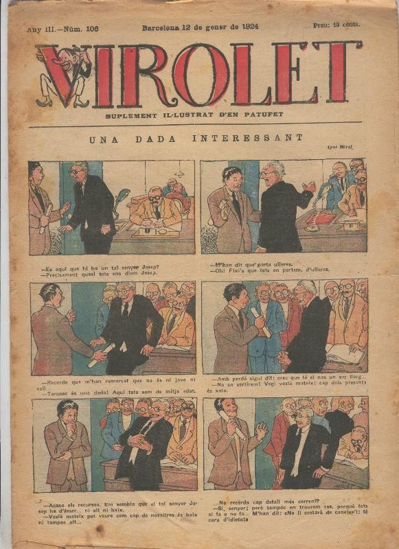 Virolet suplement illustrat d,en Patufet numero 106 del 12.01.1924