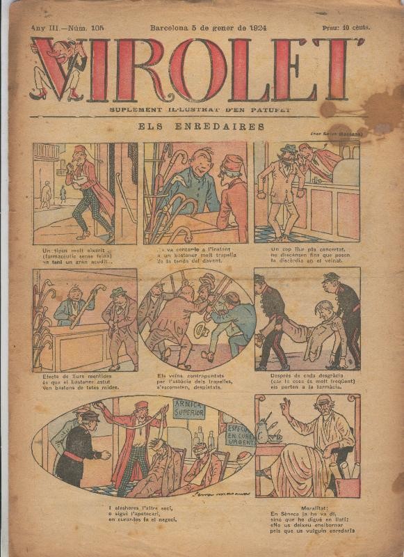 Virolet suplement illustrat d,en Patufet numero 105 del 05.01.1924
