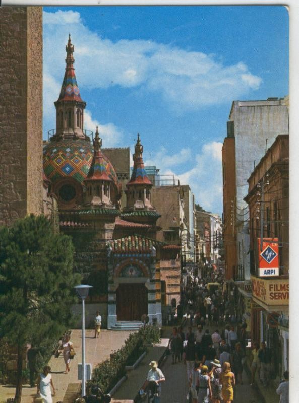 Postal 07720 : Via Caudillo e Iglesia de Lloret de Mar