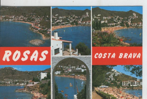 Postal 07856 : Costa Brava, Rosas : vistas