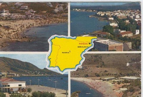 Postal 07857 : Costa Brava, Rosas : vistas