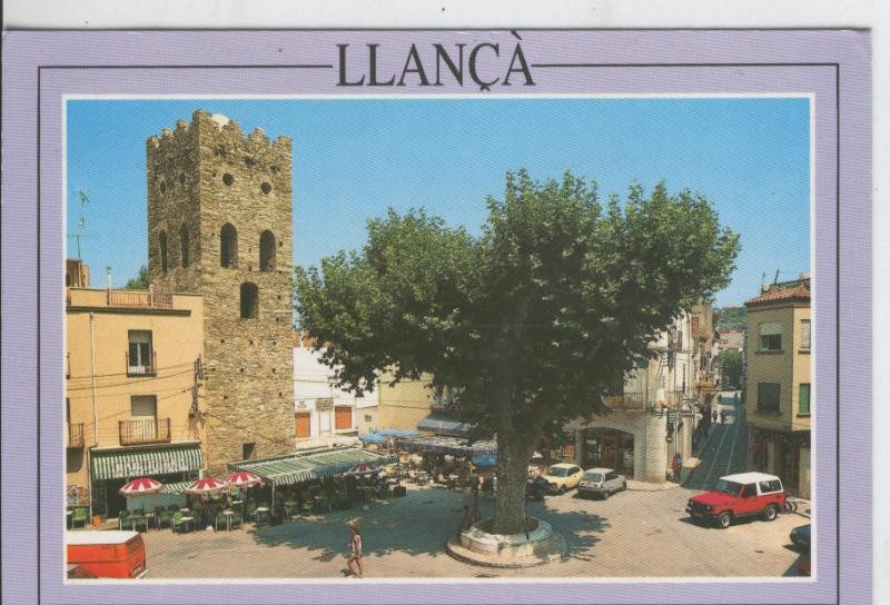 Postal 07859 : Costa Brava, Llança: Plaza Major
