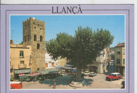 Postal 07859 : Costa Brava, Llança: Plaza Major
