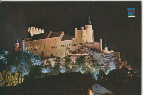 Postal 08060 : Vista nocturna de El Alcazar de Segovia