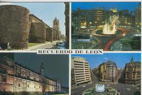 Postal 08077 : Leon, vistas varias