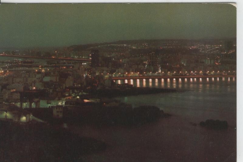 Postal 08100 : Vista nocturna de Las Palmas de Gran Canaria