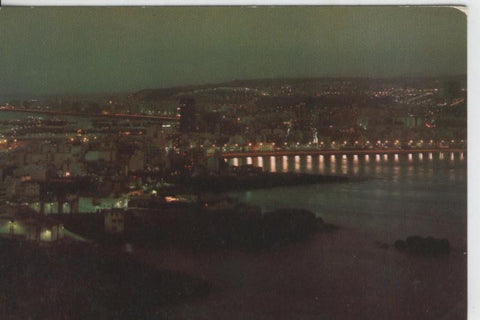 Postal 08100 : Vista nocturna de Las Palmas de Gran Canaria