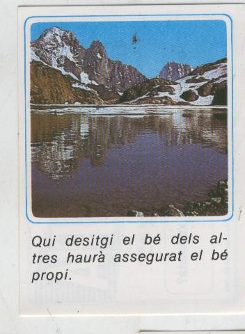 Cromos: Missatges D´alegria numerado 08