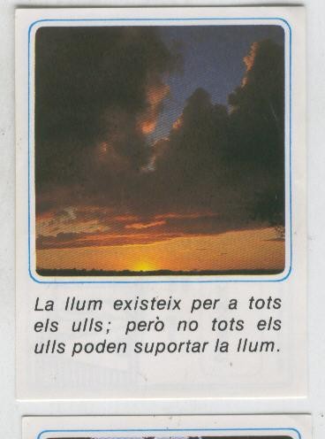 Cromos: Missatges D´alegria numerado 17
