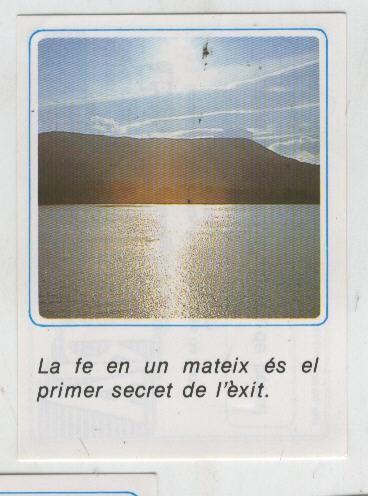 Cromos: Missatges D´alegria numerado 19
