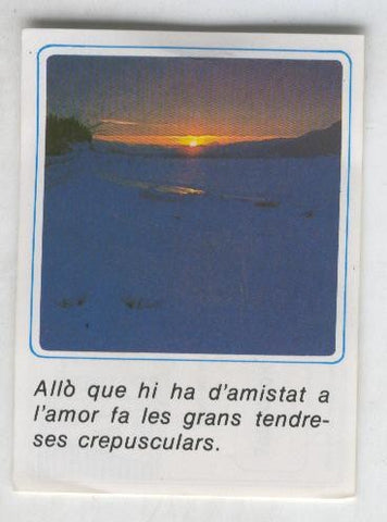 Cromos: Missatges D´alegria numerado 34