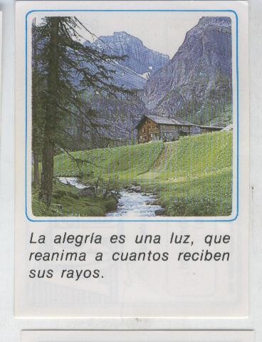 Cromos: Mensajes de Alegria numerado 25