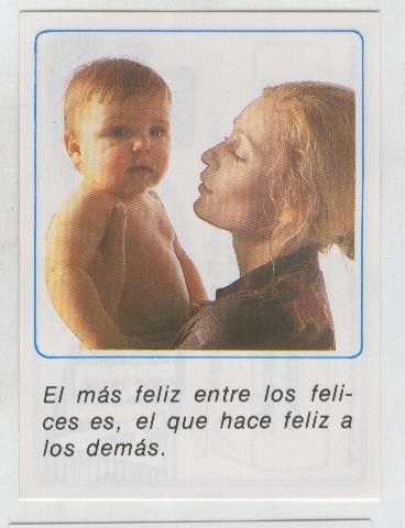 Cromos: Mensajes de Alegria numerado 28