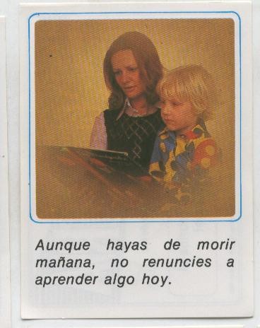 Cromos: Mensajes de Alegria numerado 38