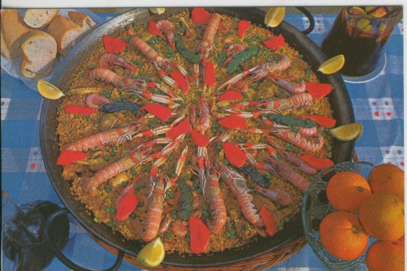 Postal 08135 : Cocina tipica: La Paella