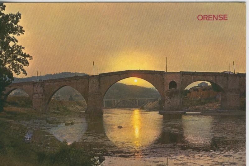 Postal 08144 : Puente Romano sobre el rio Miño en Orense