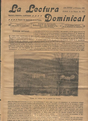 La lectura dominical numero 889 del 14.1.1911