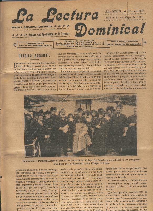 La lectura dominical numero 907 del 6.5.1911