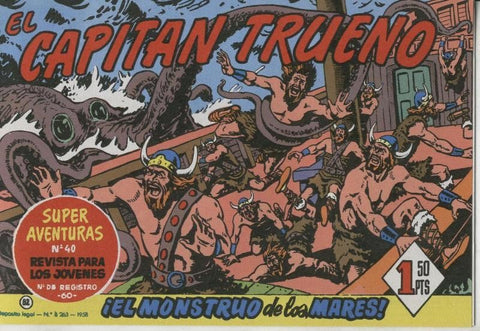 El Capitan Trueno facsimil numero 082: El monstruo de los mares