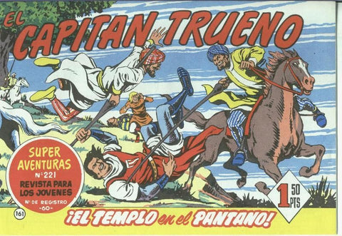 El Capitan trueno facsimil numero 161: El templo en el pantano
