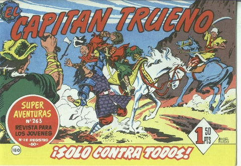 El Capitan trueno facsimil numero 180: Solo contra todos