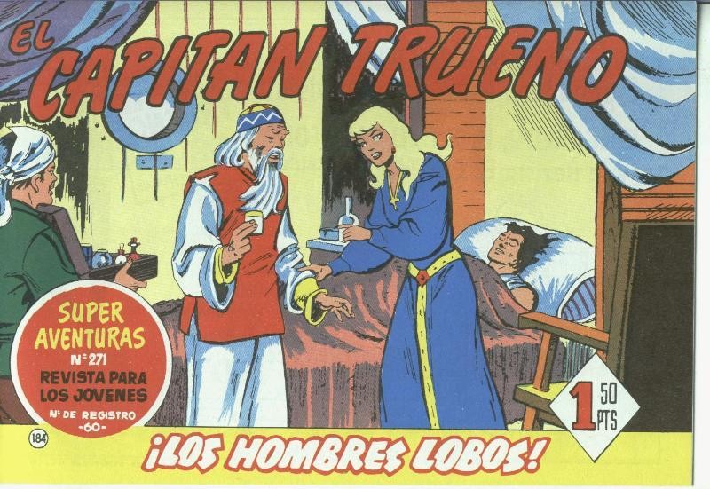 El Capitan trueno facsimil numero 184: Los hombres lobos