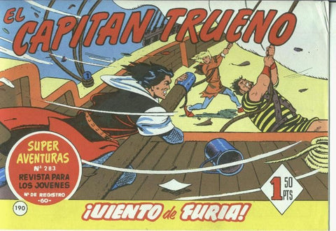 El Capitan trueno facsimil numero 190: viento de furia