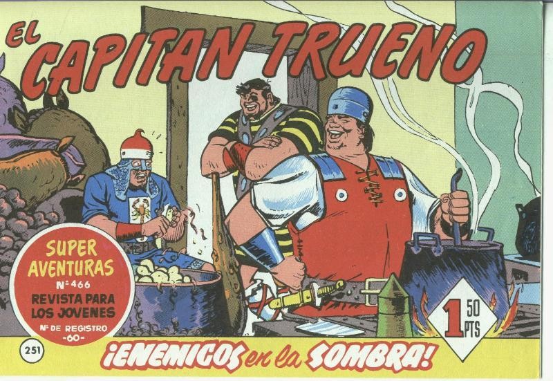 El Capitan trueno facsimil numero 251: Enemigos en la sombra