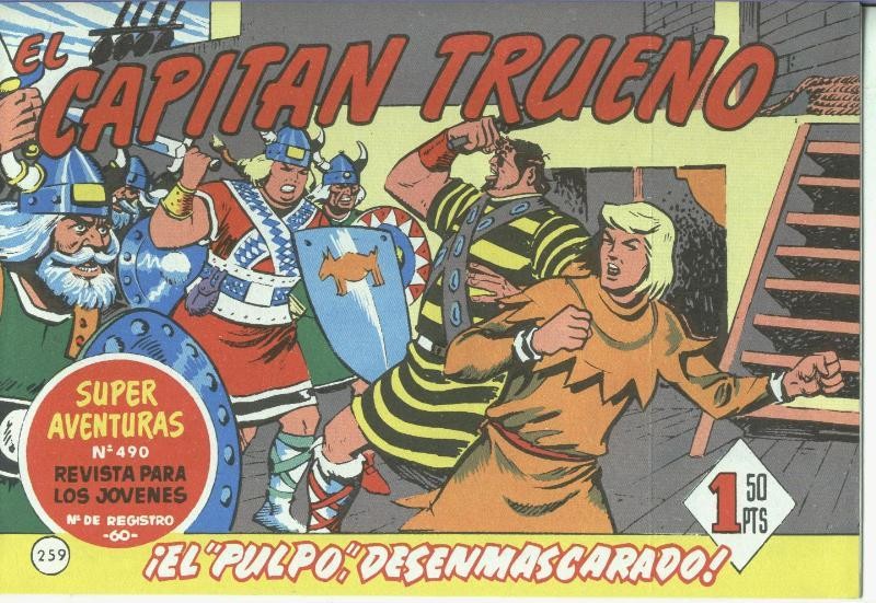 El Capitan trueno facsimil numero 259: El Pulpo desenmascarado
