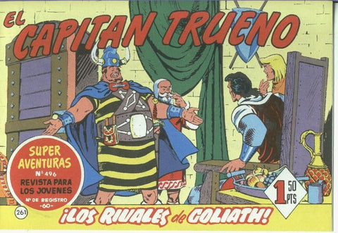 El Capitan trueno facsimil numero 261: Los rivales de Goliath