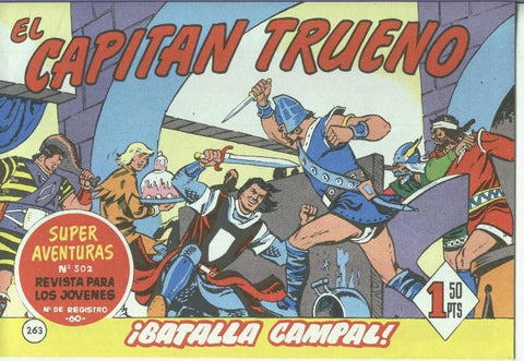 El Capitan trueno facsimil numero 263: Batalla campal