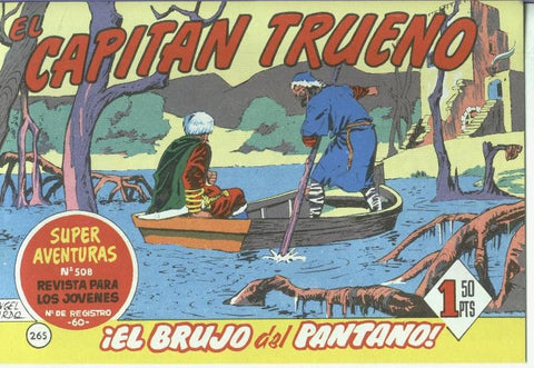 El Capitan trueno facsimil numero 265: El brujo del pantano