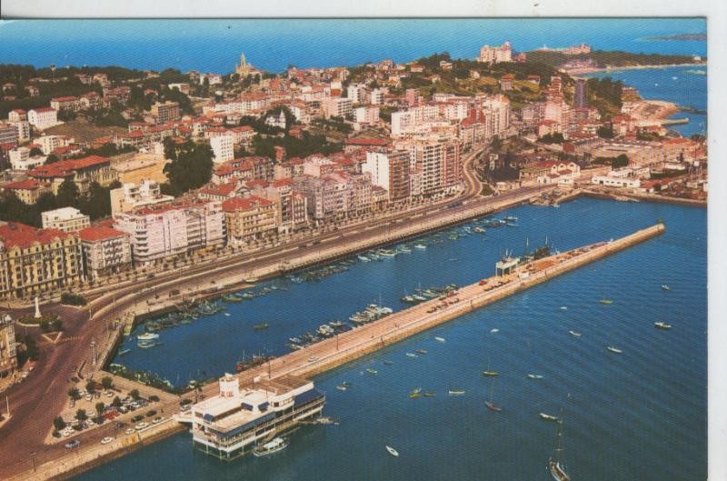 Postal 008192: Paseo Castelar y Puerto Chico de Santander