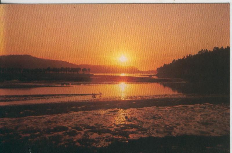 Postal 008218: Puesta de sol en Galicia